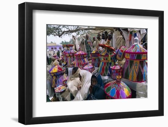 Basket-Work Market, Axoum (Axum) (Aksum), Tigre Region, Ethiopia, Africa-Bruno Barbier-Framed Premium Photographic Print