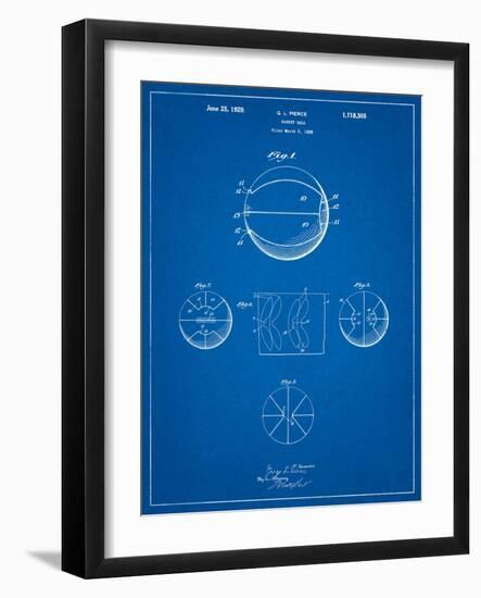 Basketball 1929 Game Ball Patent-Cole Borders-Framed Art Print