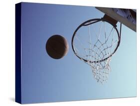 Basketball and Hoop-Paul Sutton-Stretched Canvas