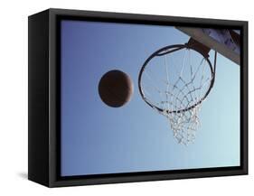 Basketball and Hoop-Paul Sutton-Framed Stretched Canvas