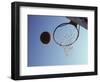 Basketball and Hoop-Paul Sutton-Framed Photographic Print