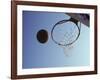 Basketball and Hoop-Paul Sutton-Framed Photographic Print