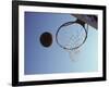 Basketball and Hoop-Paul Sutton-Framed Photographic Print