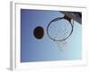 Basketball and Hoop-Paul Sutton-Framed Photographic Print