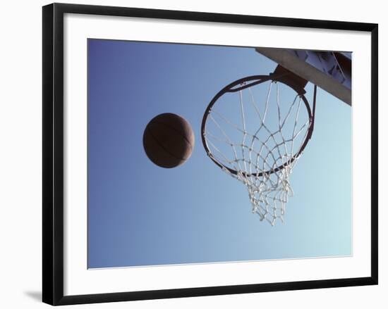 Basketball and Hoop-Paul Sutton-Framed Photographic Print