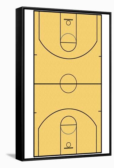 Basketball Court Layout Sports Poster-null-Framed Stretched Canvas