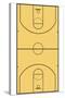 Basketball Court Layout Sports Poster-null-Stretched Canvas