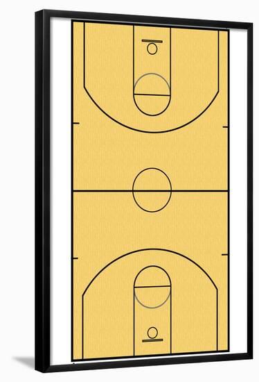 Basketball Court Layout Sports Poster-null-Framed Poster