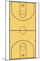 Basketball Court Layout Sports Poster-null-Mounted Poster