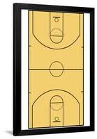 Basketball Court Layout Sports Poster-null-Framed Poster