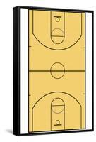 Basketball Court Layout Sports-null-Framed Stretched Canvas