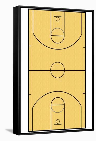 Basketball Court Layout Sports-null-Framed Stretched Canvas