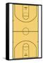 Basketball Court Layout Sports-null-Framed Stretched Canvas