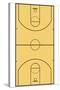 Basketball Court Layout Sports-null-Stretched Canvas