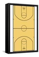 Basketball Court Layout Sports-null-Framed Stretched Canvas