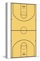 Basketball Court Layout Sports-null-Stretched Canvas