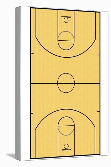 Basketball Court Layout Sports-null-Stretched Canvas