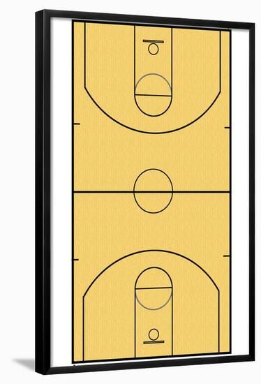 Basketball Court Layout Sports-null-Framed Poster