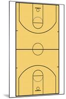 Basketball Court Layout Sports-null-Mounted Poster