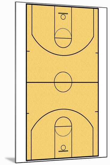 Basketball Court Layout Sports-null-Mounted Poster