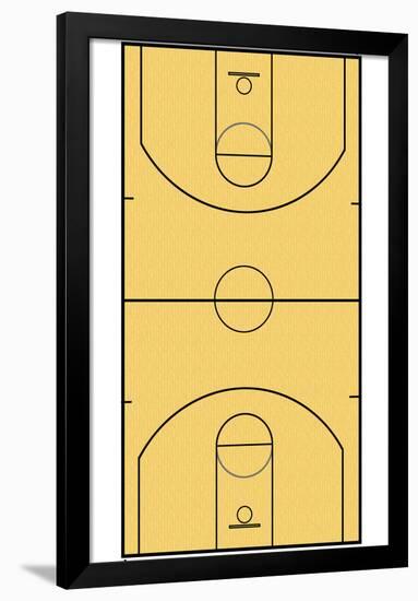 Basketball Court Layout Sports-null-Framed Poster