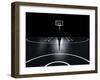 Basketball Court. Photorealistic 3D Illustration of a Sport Arena Background-Serg Klyosov-Framed Art Print