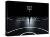 Basketball Court. Photorealistic 3D Illustration of a Sport Arena Background-Serg Klyosov-Stretched Canvas