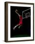 Basketball Game Sport Player in Action Isolated on Black Background-.shock-Framed Photographic Print