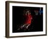 Basketball Game Sport Player in Action Isolated on Black Background-dotshock-Framed Photographic Print