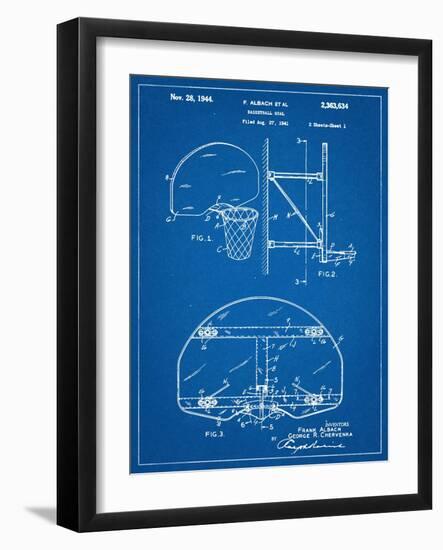 Basketball Goal Patent-null-Framed Art Print