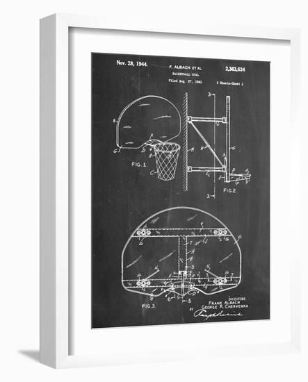 Basketball Goal Patent-null-Framed Art Print