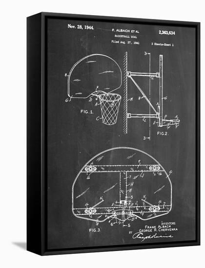 Basketball Goal Patent-null-Framed Stretched Canvas