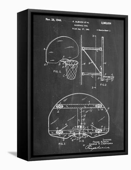 Basketball Goal Patent-null-Framed Stretched Canvas