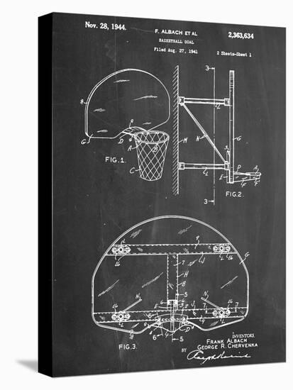 Basketball Goal Patent-null-Stretched Canvas