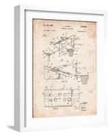 Basketball Goal With Backboard Patent 1960-Cole Borders-Framed Art Print