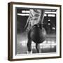 Basketball Held by Player Wilt Chamberlain, 1956-Frank Scherschel-Framed Premium Photographic Print