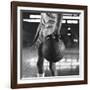 Basketball Held by Player Wilt Chamberlain, 1956-Frank Scherschel-Framed Premium Photographic Print