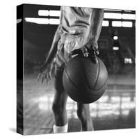 Basketball Held by Player Wilt Chamberlain, 1956-Frank Scherschel-Stretched Canvas