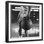 Basketball Held by Player Wilt Chamberlain, 1956-Frank Scherschel-Framed Photographic Print