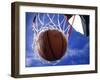 Basketball in Hoop-Mitch Diamond-Framed Photographic Print