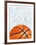 Basketball Love-Marcus Prime-Framed Art Print