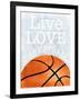 Basketball Love-Marcus Prime-Framed Art Print