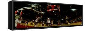 Basketball Match in Progress, Chicago Stadium, Chicago, Cook County, Illinois, USA-null-Framed Stretched Canvas