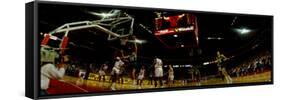 Basketball Match in Progress, Chicago Stadium, Chicago, Cook County, Illinois, USA-null-Framed Stretched Canvas