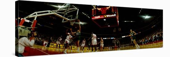 Basketball Match in Progress, Chicago Stadium, Chicago, Cook County, Illinois, USA-null-Stretched Canvas