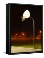 Basketball Net and Court-null-Framed Stretched Canvas