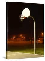 Basketball Net and Court-null-Stretched Canvas