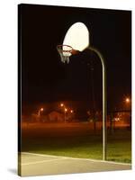 Basketball Net and Court-null-Stretched Canvas