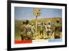 Basketball on Army Base, Salt Lake City, Utah-null-Framed Premium Giclee Print