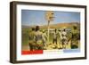 Basketball on Army Base, Salt Lake City, Utah-null-Framed Art Print